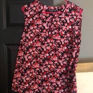 Size 12 floral V Neck dress blouse